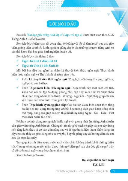 Global Success - Em Học Giỏi Tiếng Anh Lớp 4 - Tập 2 - Có Đáp Án