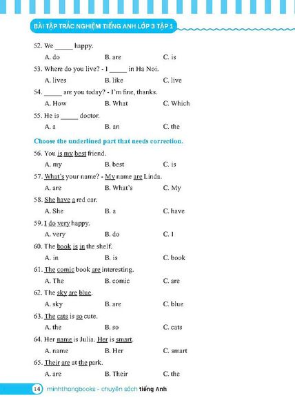 Global Success - Bài Tập Trắc Nghiệm Tiếng Anh Lớp 3 - Tập 1 - Có Đáp Án