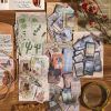 Sticker đa năng tem vintage bao thư trang trí dễ thương (giao ngẫu nhiên)