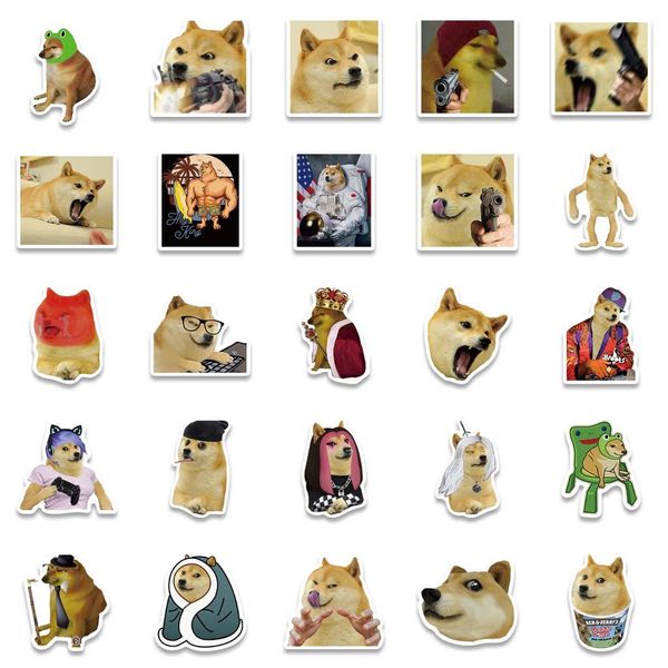 Sticker đa năng chó Shiba decal dán laptop ,điện thoại hình dán trang trí
