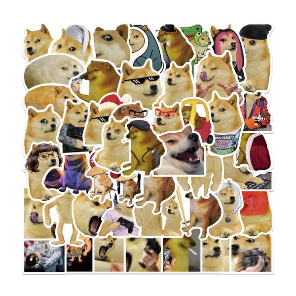 Sticker đa năng chó Shiba decal dán laptop ,điện thoại hình dán trang trí