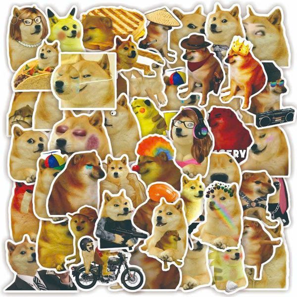 Sticker đa năng chó Shiba decal dán laptop ,điện thoại hình dán trang trí