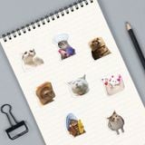 Sticker đa năng mèo vô tri dễ thương