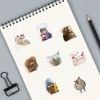 Sticker đa năng mèo vô tri dễ thương