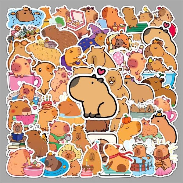 Sticker đa năng Capybara chống nước (Giao ngẫu nhiên)