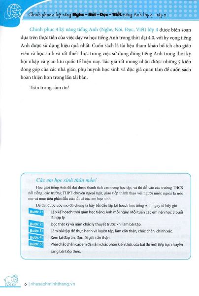 Chinh Phục 4 Kỹ Năng Tiếng Anh Nghe - Nói - Đọc - Viết Lớp 4 - Tập 2