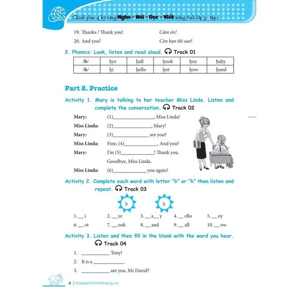 Chinh Phục 4 Kỹ Năng Tiếng Anh Nghe - Nói - Đọc - Viết Lớp 3 - Tập 1