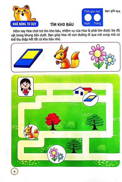 Sân Chơi Trí Tuệ Cho Trẻ - Rèn Luyện Tư Duy Não Trái + Phát Triển Sáng Tạo Não Phải - Dành Cho Bé 5-6 Tuổi - Tập 1