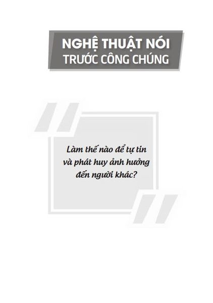 Nghệ Thuật Nói Trước Công Chúng (Tái Bản 2023)