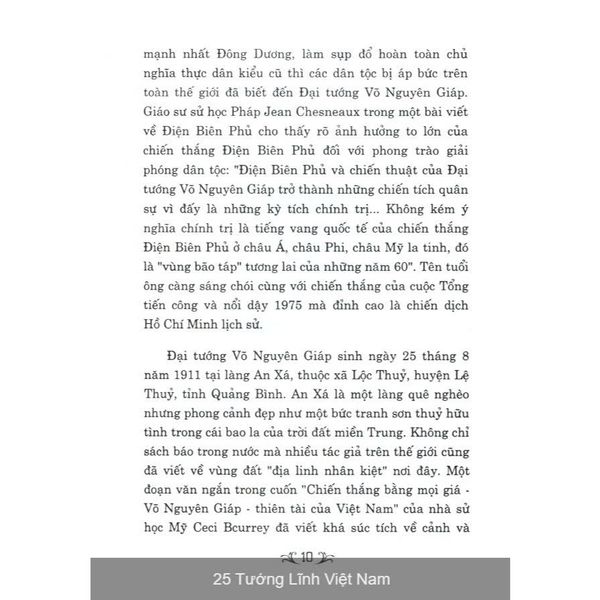 25 Tướng Lĩnh Việt Nam (Tái Bản 2024)