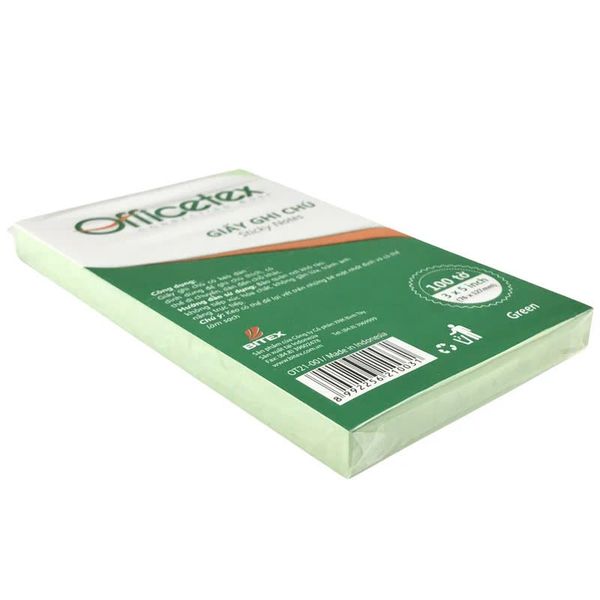 Giấy ghi chú 3x5 OT21-001 màu xanh lá