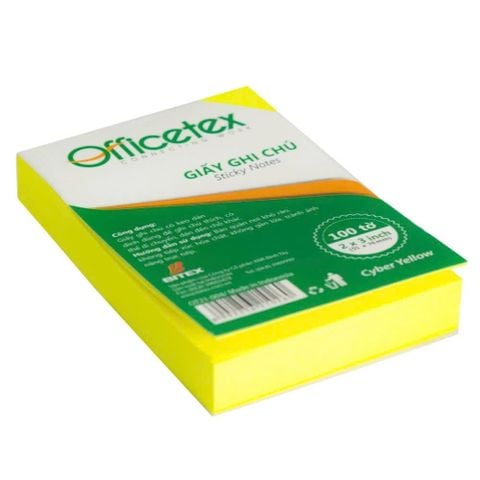 Giấy Ghi Chú Officetex 3X2 OT21-004 Màu Cyber Vàng