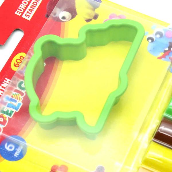 Đất Nặn Tạo Hình 6 Màu 60g + 1 Khuôn Ngẫu Nhiên - Smart Kids MC08