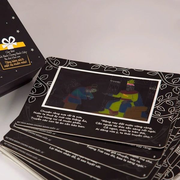 BOX SET SÁCH CHIẾU BÓNG THẦN KỲ - CÂY KHẾ - SỰ TÍCH BÁNH CHƯNG BÁNH GIÀY - BA CHÚ HEO CON