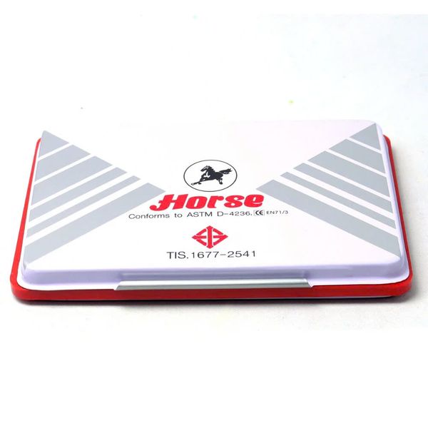 Hộp Dấu Kim Loại 2 Horse H-02 - Mực Đỏ