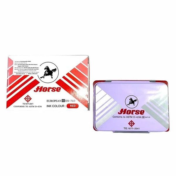 Hộp Dấu Kim Loại Horse H-03 - Mực Đỏ