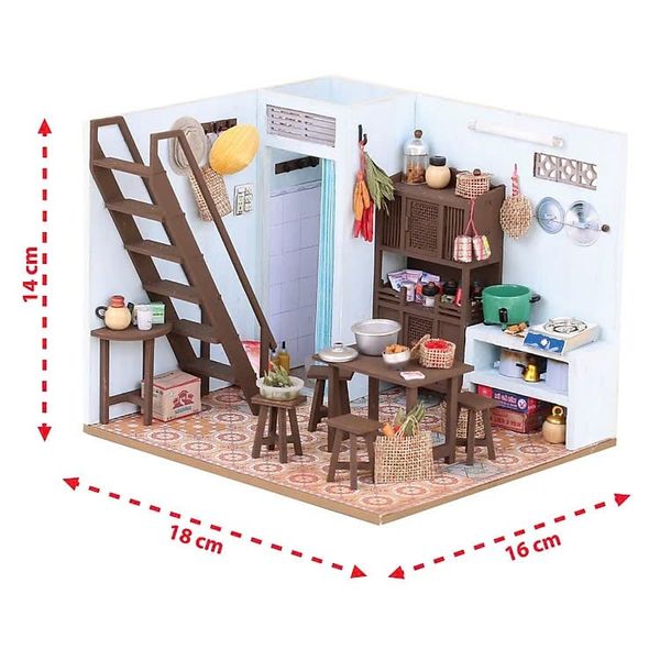 Mô Hình Thu Nhỏ Góc Bếp Ở Sài Gòn Xưa Bằng Gỗ - Bếp Của Mẹ