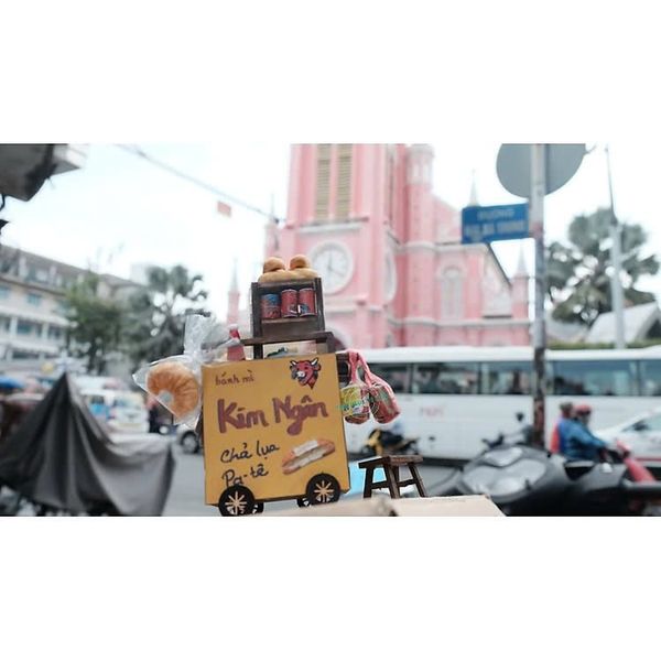 Mô Hình Sài Gòn Xưa - Xe Bánh Mì - HR04