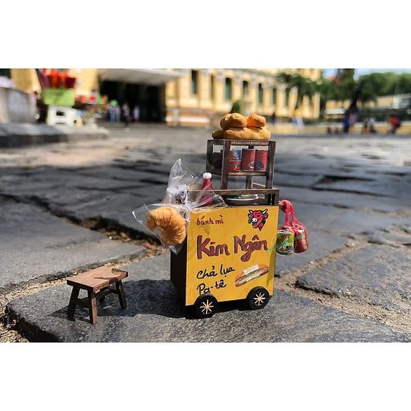 Mô Hình Sài Gòn Xưa - Xe Bánh Mì - HR04