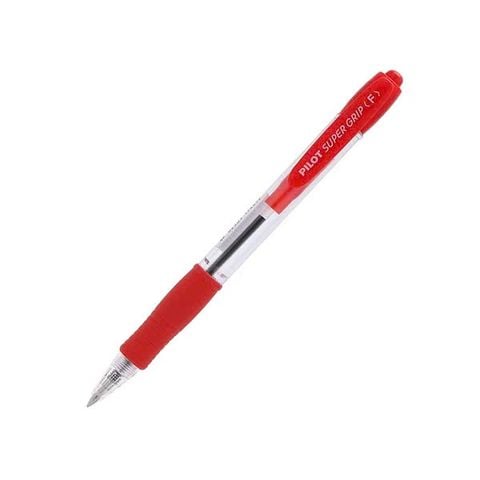 Bút Bi Bấm 0.7 mm Super Grip Rectractable - Pilot BPGP-10 R-F-R - Mực Đỏ