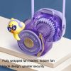 Đồ Chơi Quạt Đeo Cổ Mini - Givelong GL120-123 - Hình DJ Music - Màu Tím