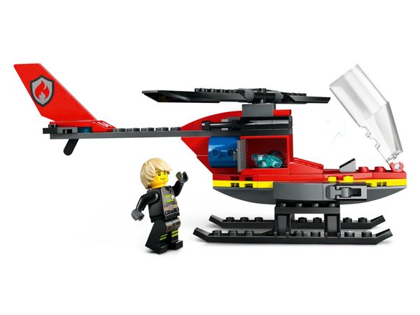 Đồ Chơi Lắp Ráp Trực Thăng Cứu Hỏa - Fire Rescue Helicopter - Lego City 60411 (85 Mảnh Ghép)