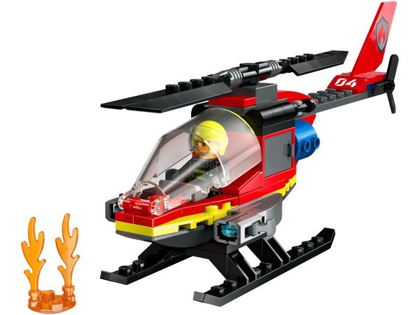 Đồ Chơi Lắp Ráp Trực Thăng Cứu Hỏa - Fire Rescue Helicopter - Lego City 60411 (85 Mảnh Ghép)