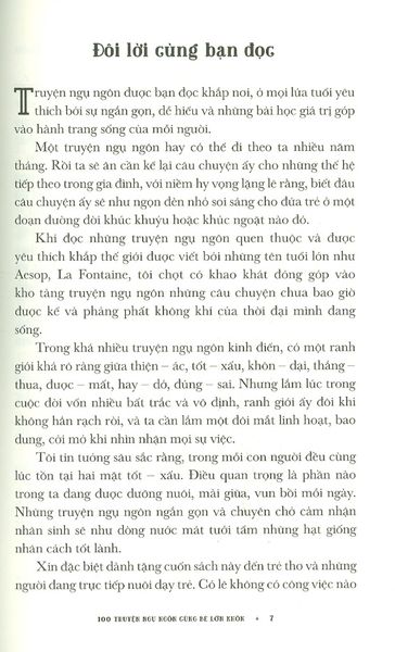100 Truyện Ngụ Ngôn Cùng Bé Lớn Khôn