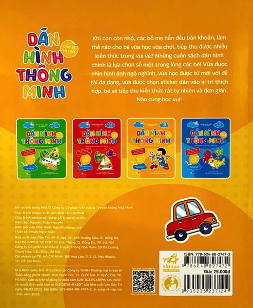 Dán Hình Thông Minh - Sách Tương Tác Vừa Học Vừa Chơi - Tập 3 (Dành Cho Bé 1-5 Tuổi)