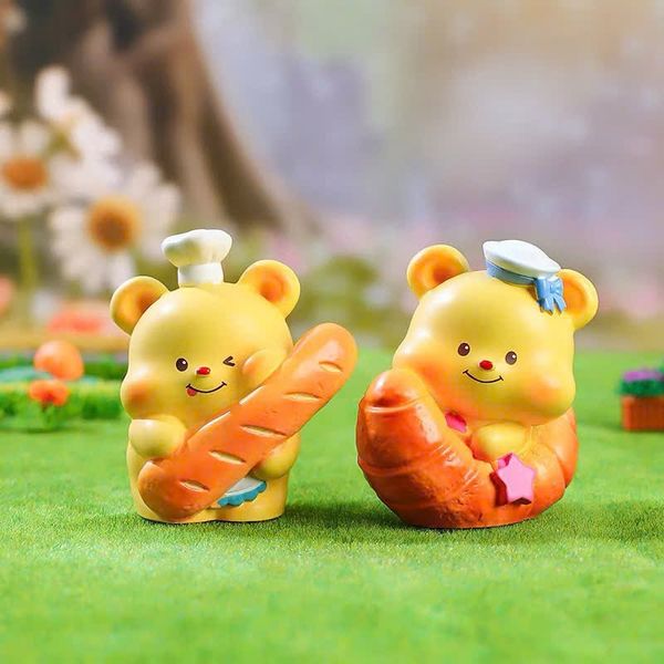 BLIND BOX hộp mù, túi mù đồ chơi giải trí tượng mô hình gấu bơ Butter Bear mini đáng yêu BUTTER BEAR