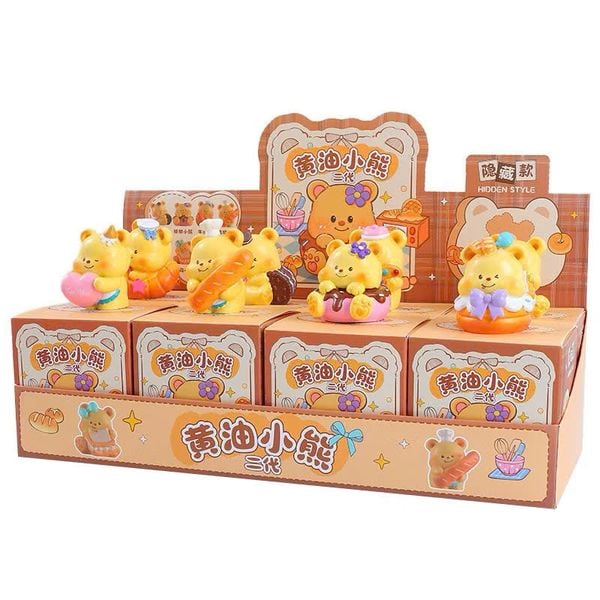 BLIND BOX hộp mù, túi mù đồ chơi giải trí tượng mô hình gấu bơ Butter Bear mini đáng yêu BUTTER BEAR