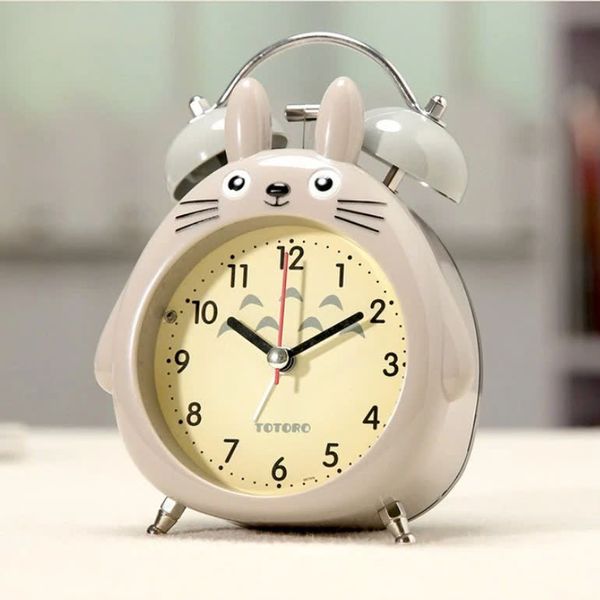 Đồng hồ báo thức chuông đôi cao cấp hình TOTORO dễ thương, đồng hồ báo thức để bàn NHÂN VẬT HOẠT HÌNH đáng yêu