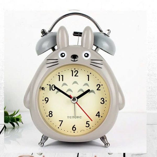 Đồng hồ báo thức chuông đôi cao cấp hình TOTORO dễ thương, đồng hồ báo thức để bàn NHÂN VẬT HOẠT HÌNH đáng yêu
