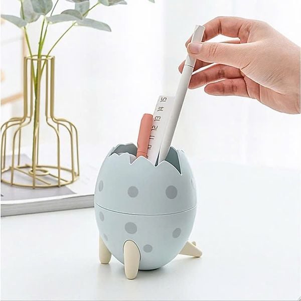 Khay đựng bút viết, cọ trang điểm hình trứng khủng long