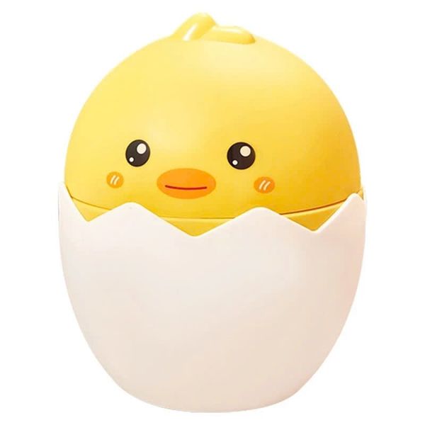Ống đụng bút quả trứng vàng mini đa năng họa tiết gà con dễ thương