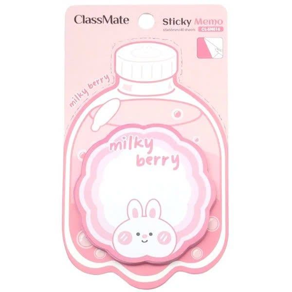 Giấy Note Hình Thỏ Milky Berry 65 x 65 mm - ClassMate CL-SN016 (40 Tờ) (Mẫu Màu Giao Ngẫu Nhiên)