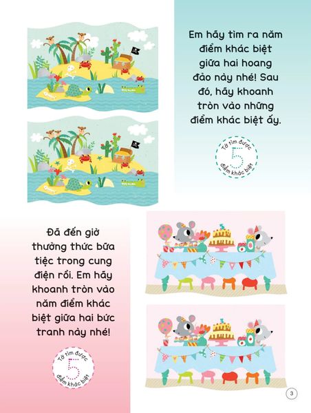 Sách Viết Xóa Thông Minh - Tìm Điểm Khác Biệt Và Xem Tranh Giải Đố