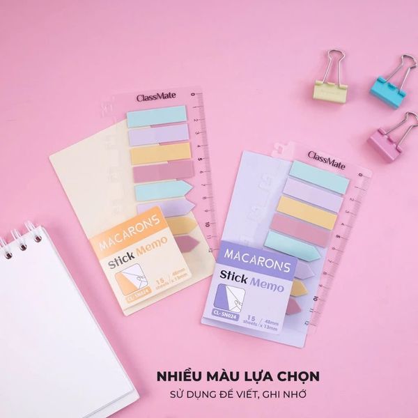 Giấy Note Phân Trang Macarons 48 x 13 mm - ClassMate CL-SN024 (15 Tờ ) (Giao ngẫu nhiên)
