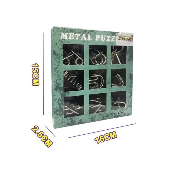 Bộ 9 Món Đồ Chơi Trí Tuệ Giải Đố Metal Puzzle 3009A