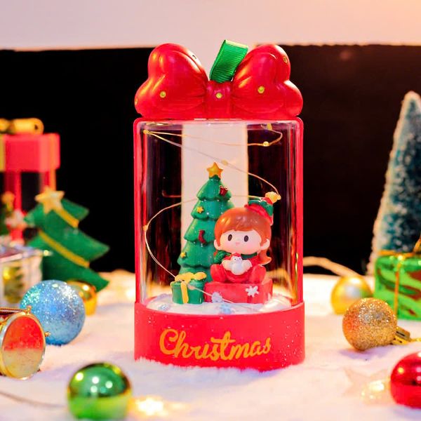 Hộp Quà Có Đèn Trang Trí Giáng Sinh