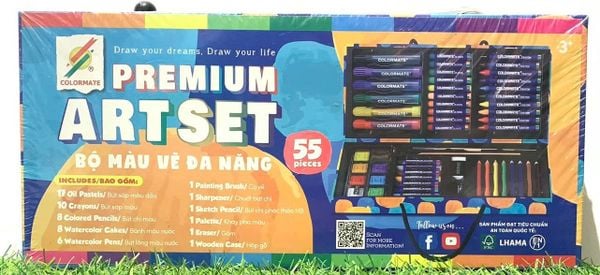Bộ Màu Vẽ Hộp Giấy Cao Cấp M55-Colormate