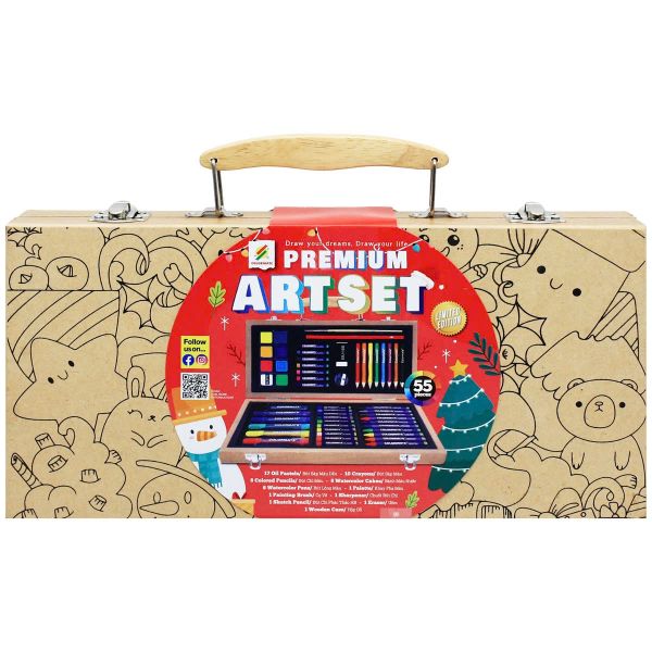 Bộ Màu Vẽ Hộp Gỗ - Colormate MS-55W-XM