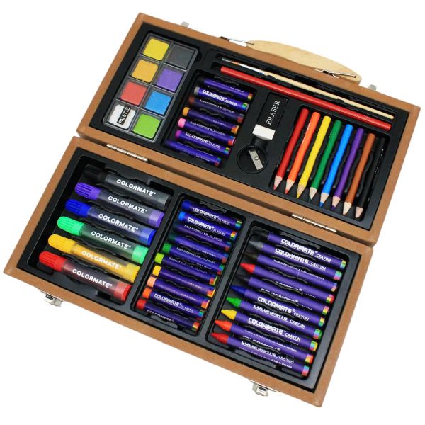 Bộ Màu Vẽ Hộp Gỗ - Colormate MS-55W-XM