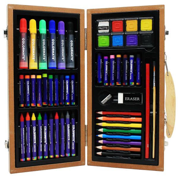 Bộ Màu Vẽ Hộp Gỗ - Colormate MS-55W-XM