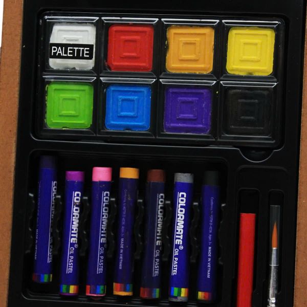 Bộ Màu Vẽ Hộp Gỗ - Colormate MS-55W-XM