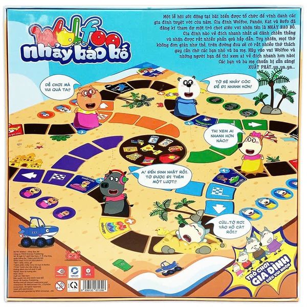 Boardgame Wolfoo - Nhảy Bao Bố