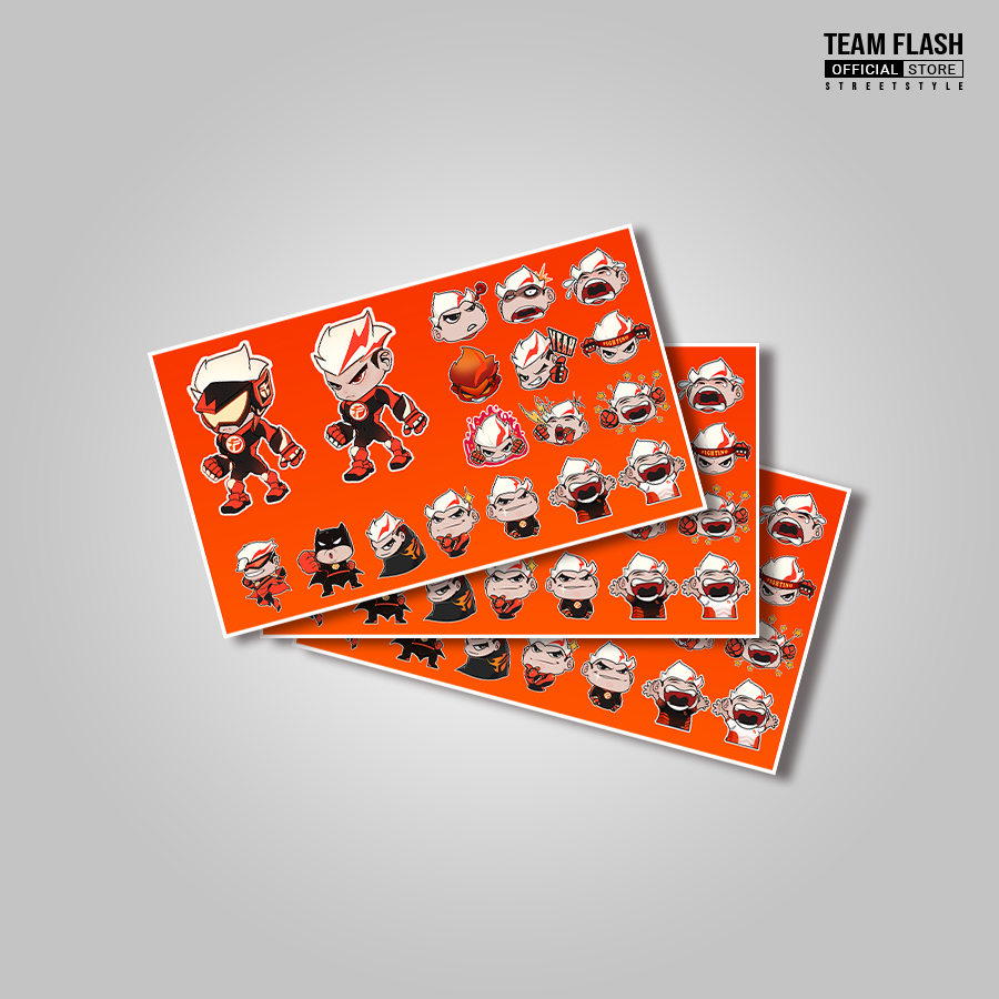 Team Flash Mascot Sticker