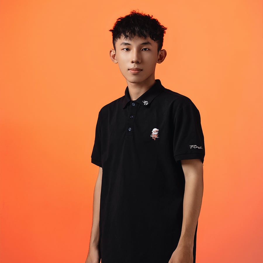 Team Flash Polo Mascot - Đen