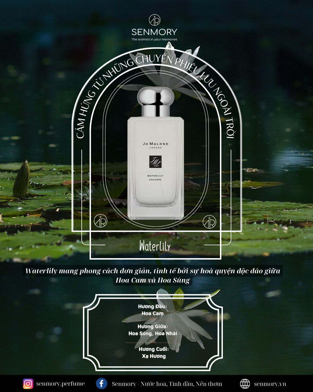 N c hoa unisex Jo Malone Waterlily Chi t 10ml SENMORY