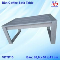 Bàn cà phê ngoài trời, bàn ghế cafe nhựa giả gỗ